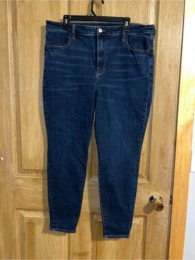 Classic Dark Blue Women's Stretch American Eagle Jeans Jegging